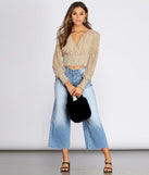Smocked And Spotted Crop Top