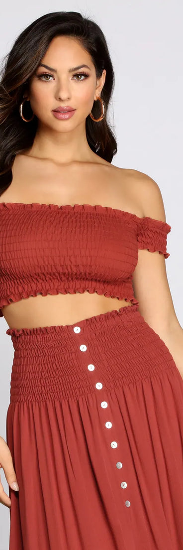 Dreamy Boho Off The Shoulder Gauze Top