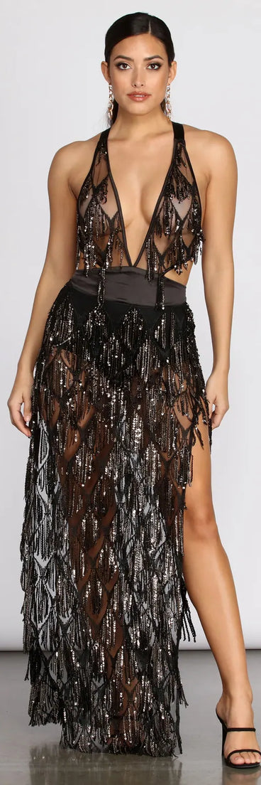 Let's Get Loud Fringe Dress