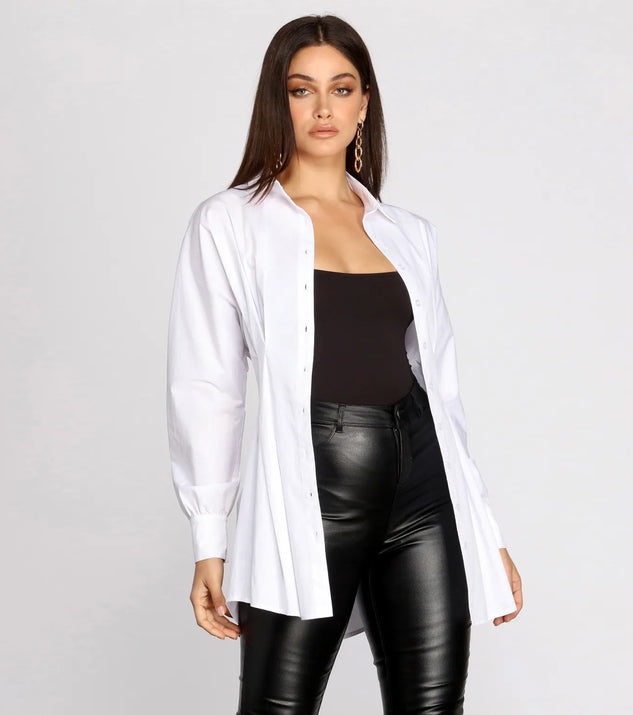 Collared Button Down Shirt Dress