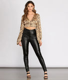 Forever Fierce Satin Leopard Print Crop Top
