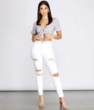 Spring Affair Puff Sleeve Crop Top