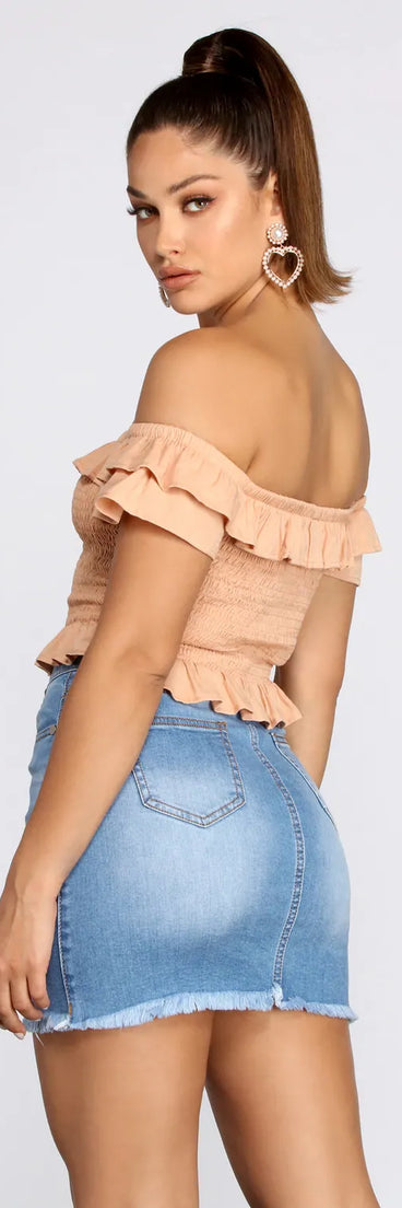 Charmed In Ruffles Peplum Top