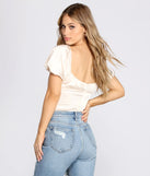 Sleek & Stunning Satin Puff Sleeve Bodysuit