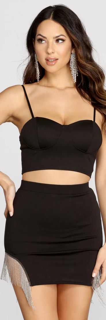 Glam It Up Cropped Bustier