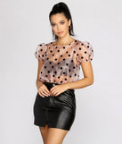Spot On Polka Dot Organza Sleeve Bodysuit
