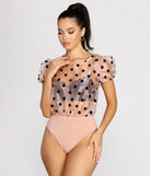 Spot On Polka Dot Organza Sleeve Bodysuit