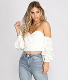 Sweet Like Me Puff Sleeve Crop Top
