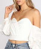 Sweet Like Me Puff Sleeve Crop Top