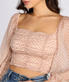 Spot Ya Polka Dot Ruched Crop Top