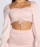 Met Your Match Smocked Crop Top