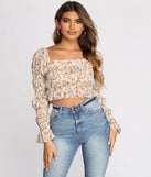 Smocked Over Florals Crop Top