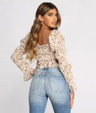 Smocked Over Florals Crop Top