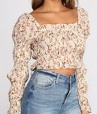 Smocked Over Florals Crop Top