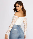 Lover Of Lace Off The Shoulder Bodysuit