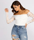 Lover Of Lace Off The Shoulder Bodysuit