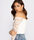 Lover Of Lace Off The Shoulder Bodysuit