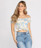 Feelin' The Floral Off The Shoulder Top