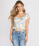 Feelin' The Floral Off The Shoulder Top