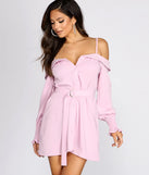 Light And Fresh Cold Shoulder Button Up Tunic