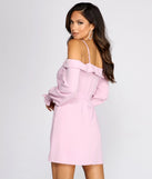 Light And Fresh Cold Shoulder Button Up Tunic