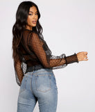 Chic And Sheer Puff Sleeve Top