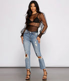 Chic And Sheer Puff Sleeve Top