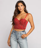 Daring Rhinestone Diva Cropped Bustier