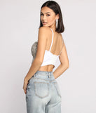 Daring Rhinestone Diva Cropped Bustier
