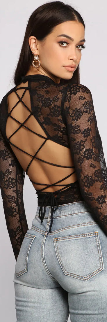 Living For Lace Strappy Back Bodysuit