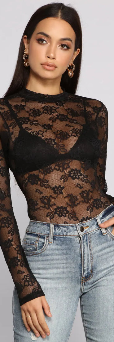 Living For Lace Strappy Back Bodysuit