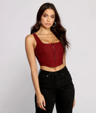Hook and Eye Corset Crop Top