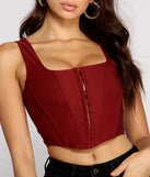 Hook and Eye Corset Crop Top