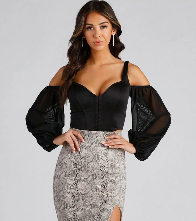 Feelin' Luxe Satin Corset Crop Top