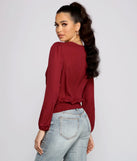 Moment of Luxe Chiffon Surplice Top