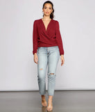 Moment of Luxe Chiffon Surplice Top