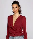 Moment of Luxe Chiffon Surplice Top