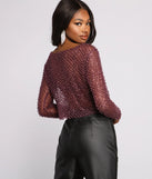 Feelin' Glamorous Glitter Mesh Crop Top