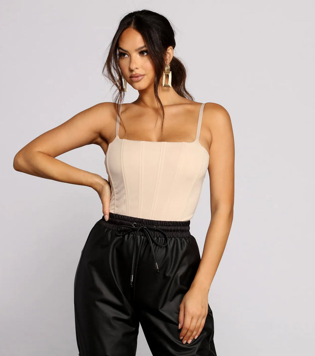 So Chic Corset Sleeveless Top