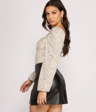 All that Glow Puff Sleeve Sequin Bodysuit