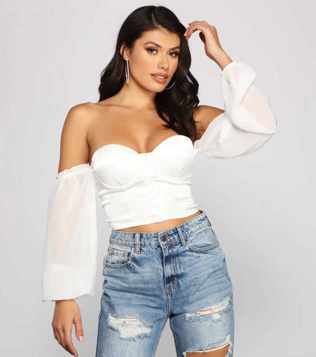 Satin Beauty Cropped Bustier