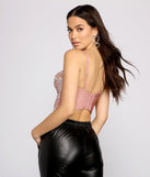 Effortlessly Embellished Cropped Bustier