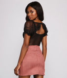 So Chic Puff Sleeve Lace Bodysuit
