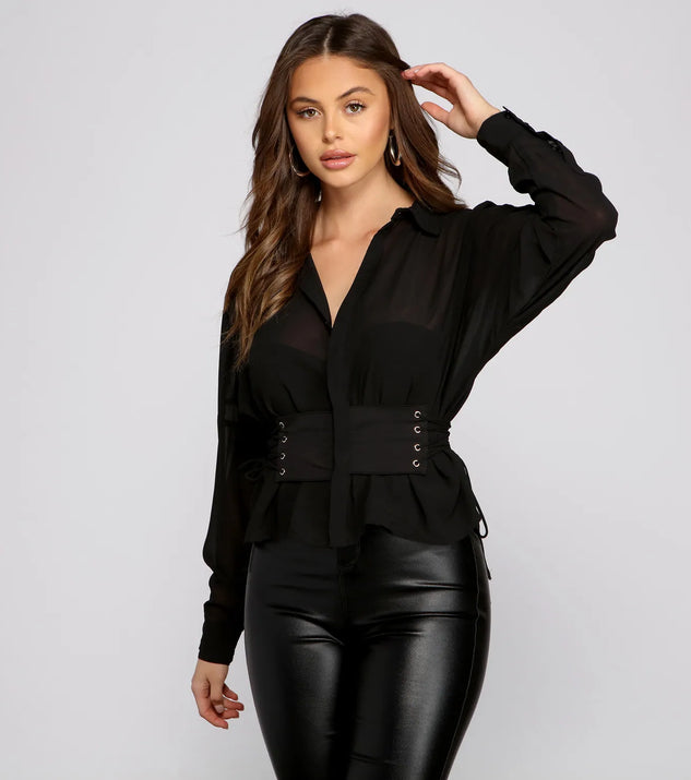 Chic And Sheer Chiffon Blouse