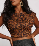 Bold and Fierce Leopard Print Crop Top