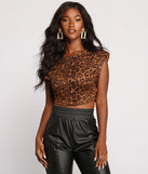 Bold and Fierce Leopard Print Crop Top
