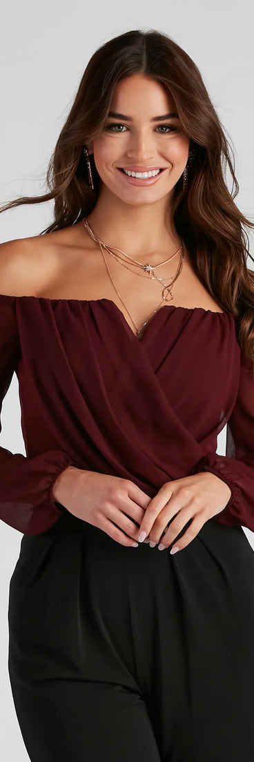Sophisticated In Chiffon Strapless Top