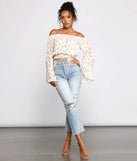 Floral Stunner Chiffon Smocked Top