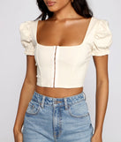 Up A Notch Hook and Eye Corset Top