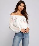 Off The Shoulder Floral Darling Blouse